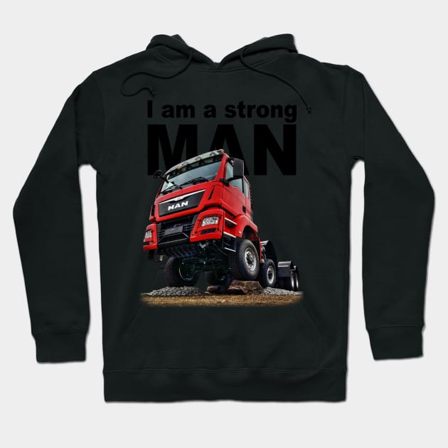 Strong MAN TGS 41.480 8x8 Black - Trucknology Days Hoodie by holgermader